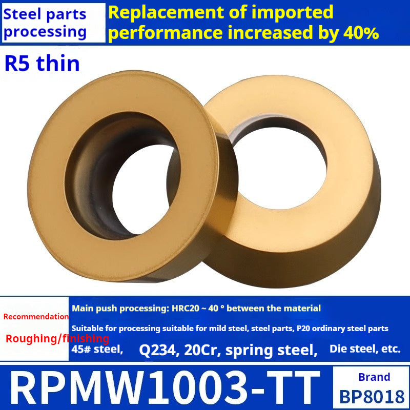 2036-CNC milling inserts, RPMW carbide R5 machining center, R4 milling machine, R6 milling inserts, RPMT round cutter cutters Shandong Denso Pricision Tools Co.,Ltd.